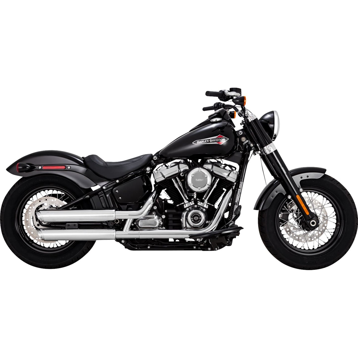 Vance And Hines 3" Twin Slash Slip-On Muffler - Chrome for Harley-Davidson 16376_1103174