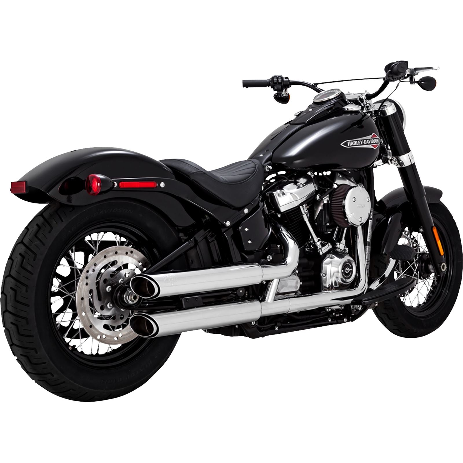 Vance And Hines 3" Twin Slash Slip-On Muffler - Chrome for Harley-Davidson 16376_1103176