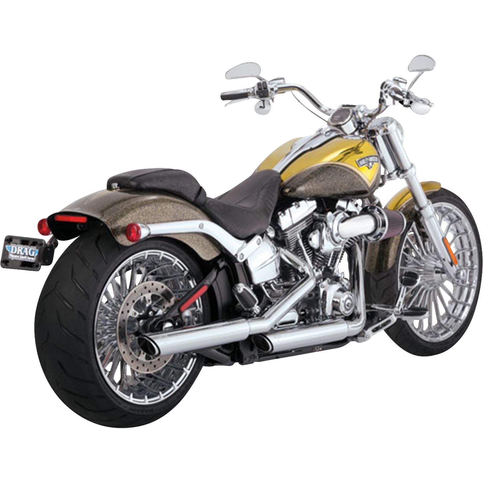 Vance And Hines 3" Twin Slash Slip-On Muffler - Chrome for Harley-Davidson 16335_1103177