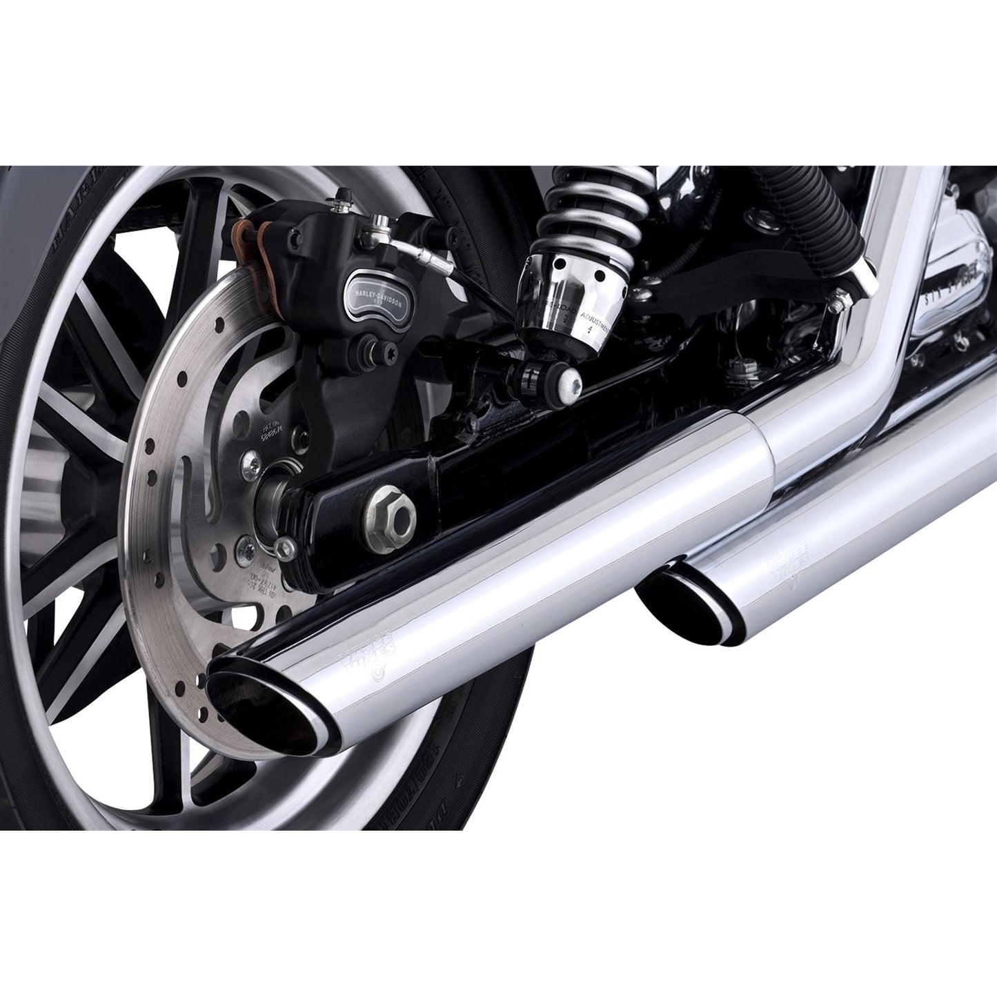 Vance And Hines 3" Twin Slash Slip-On Muffler - Chrome for Harley-Davidson 16337_1103180