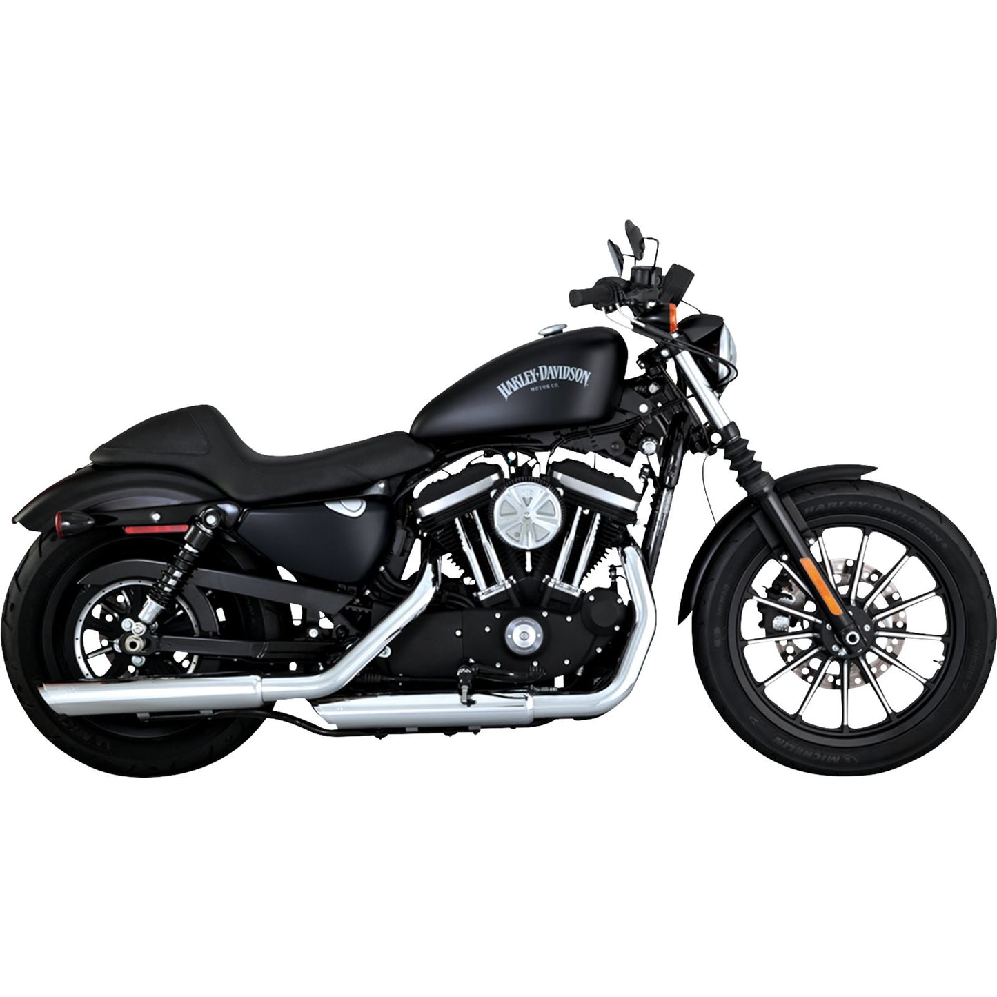 Vance And Hines 3" Twin Slash Slip-On Muffler - Chrome for Harley-Davidson 16361_1103184