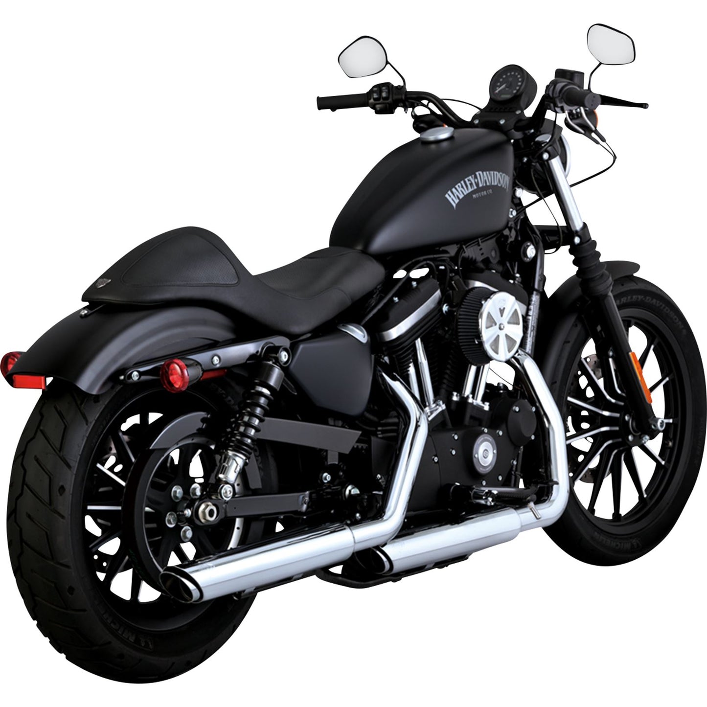 Vance And Hines 3" Twin Slash Slip-On Muffler - Chrome for Harley-Davidson 16361_1103185