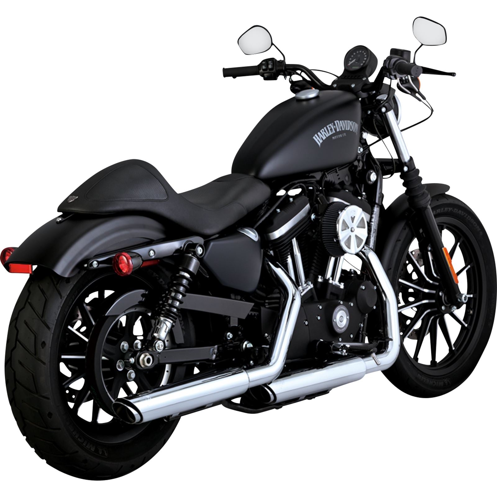 Vance And Hines 3" Twin Slash Slip-On Muffler - Chrome for Harley-Davidson 16361_1103185