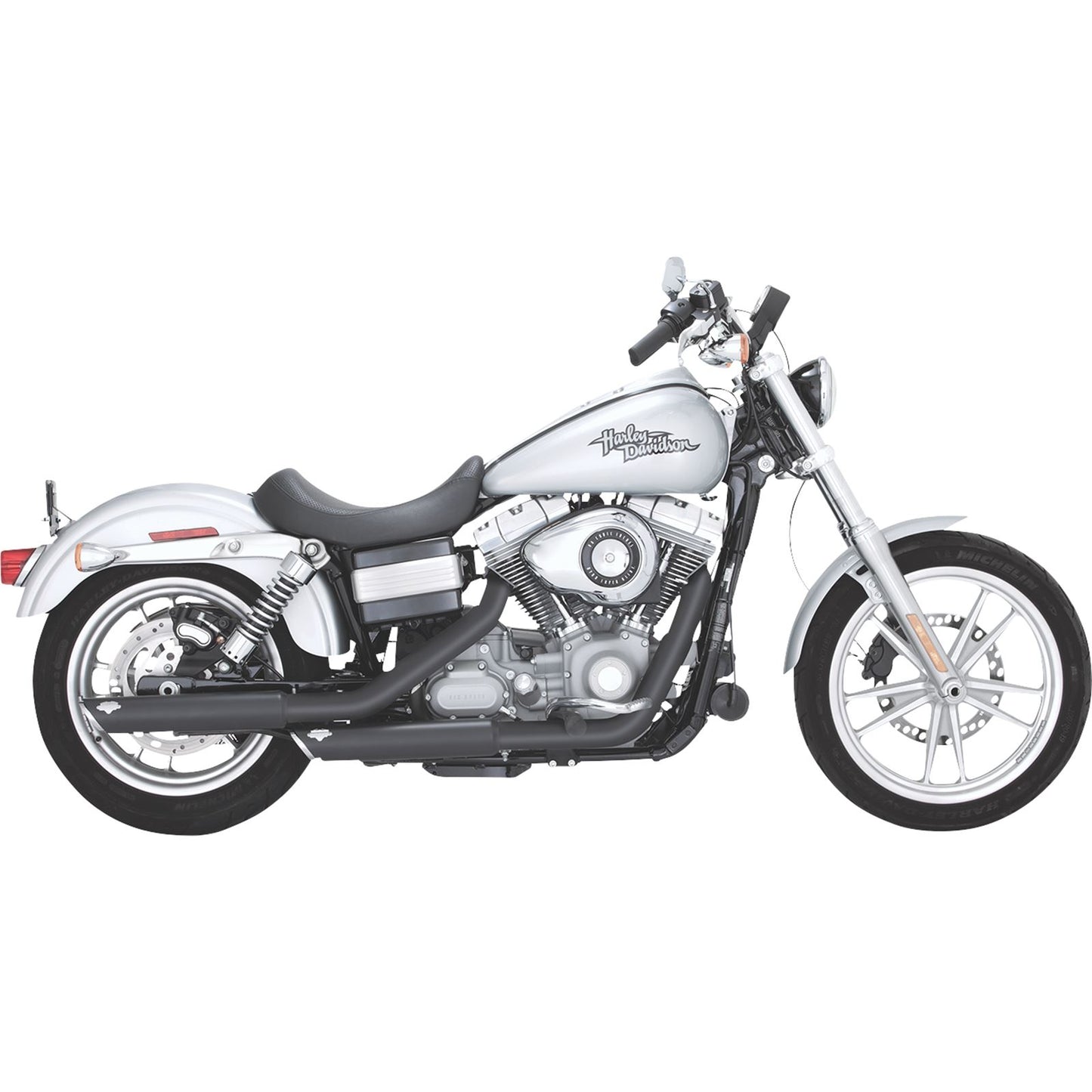 Vance And Hines 3" Twin Slash Slip-On Mufflers - Black for Harley-Davidson 46337_1103186