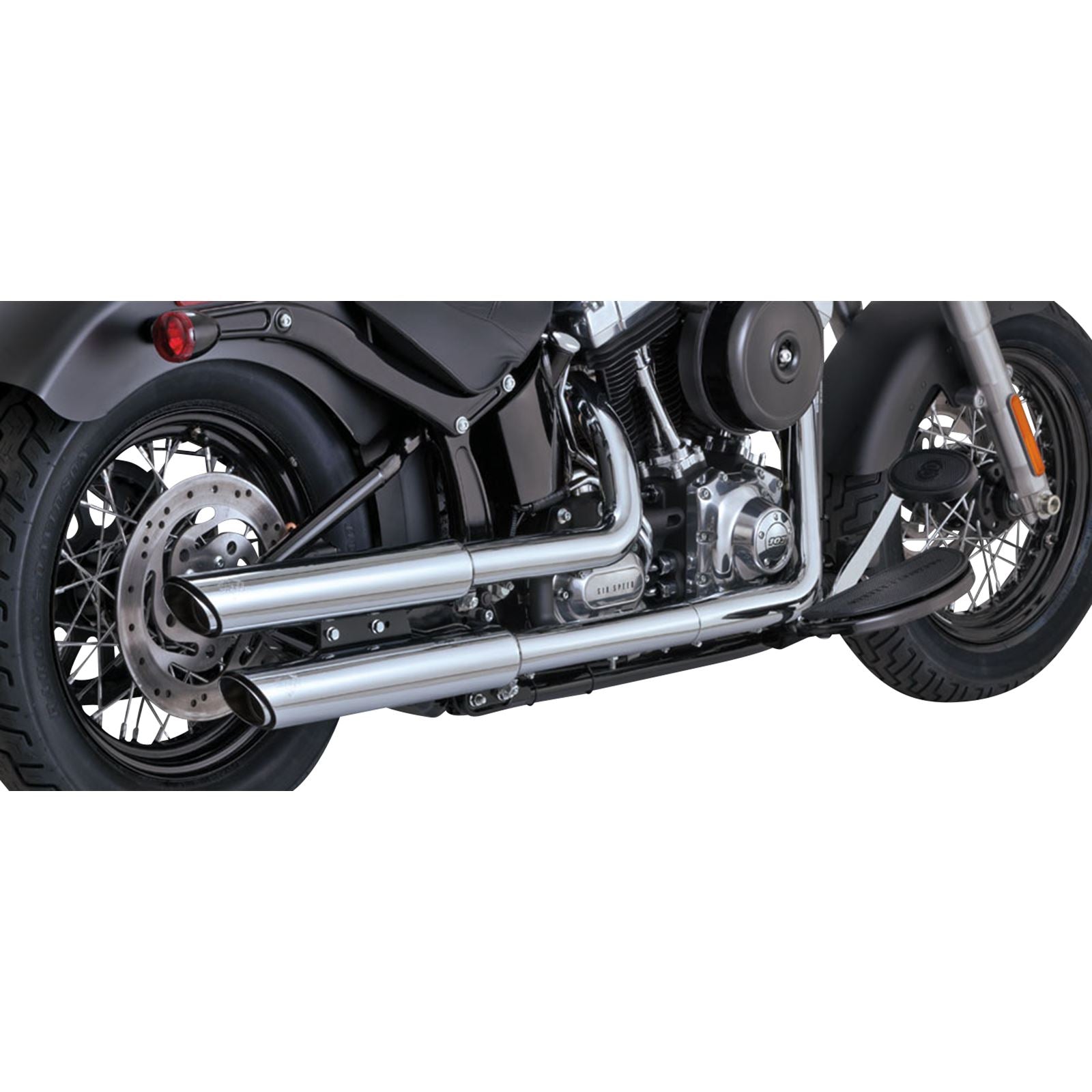 Vance And Hines 3" Twin Slash Slip-On Muffler - Chrome for Harley-Davidson 16341_1104962