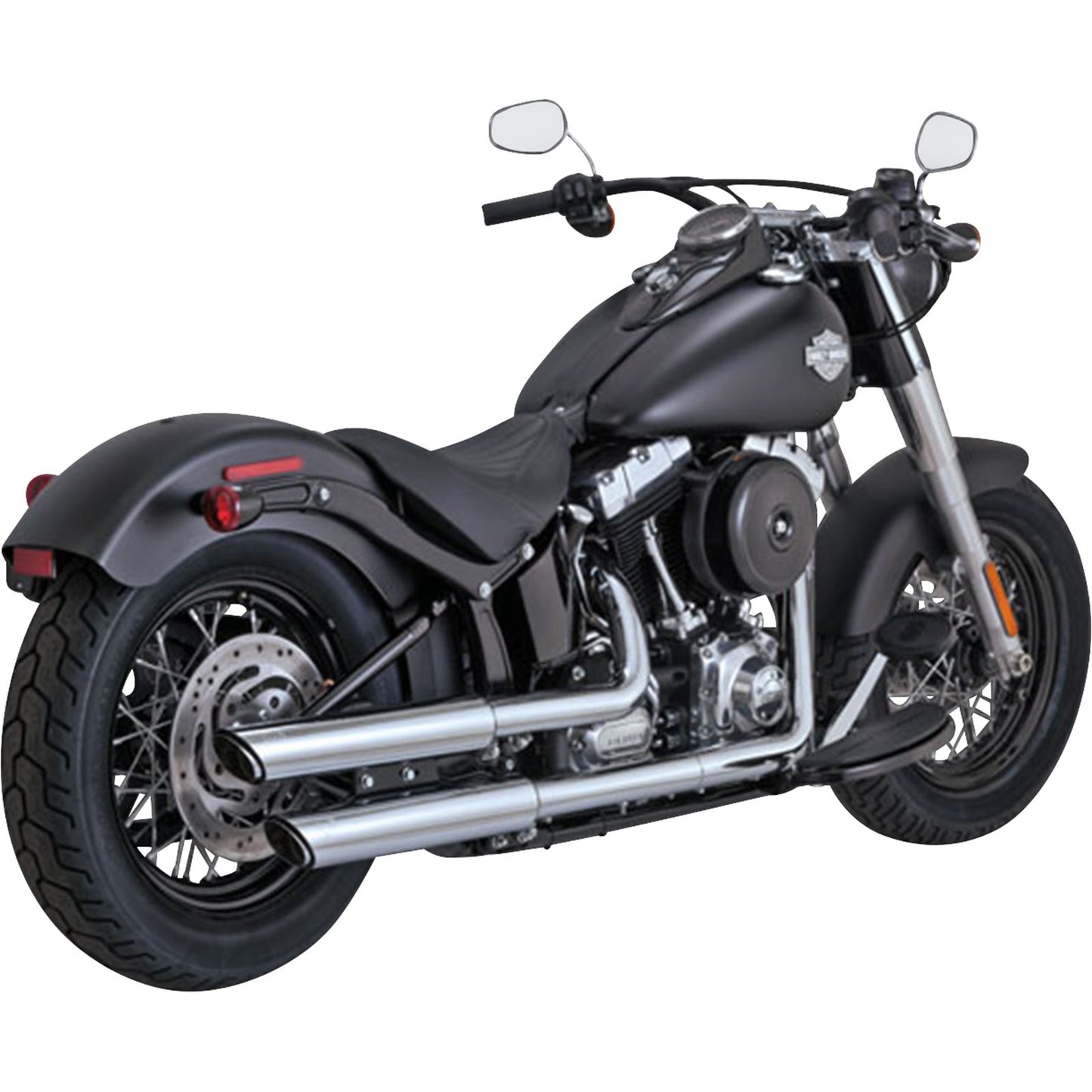 Vance And Hines 3" Twin Slash Slip-On Muffler - Chrome for Harley-Davidson 16341_1104963
