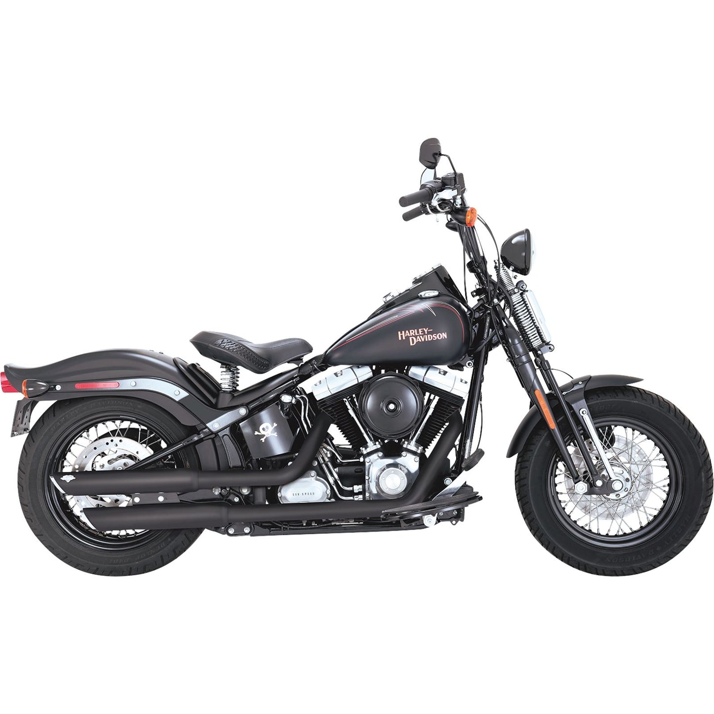 Vance And Hines 3" Twin Slash Slip-On Mufflers - Black for Harley-Davidson 46341_1104971
