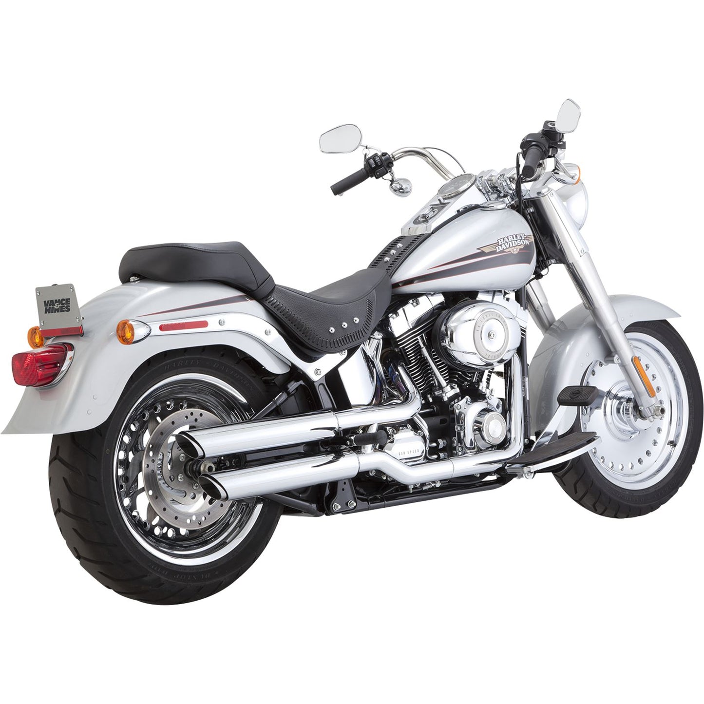 Vance And Hines 3" Twin Slash Muffler - Chrome for 2010-2017 Softail Fat Boy EFI FLSTFI 16343_1104960