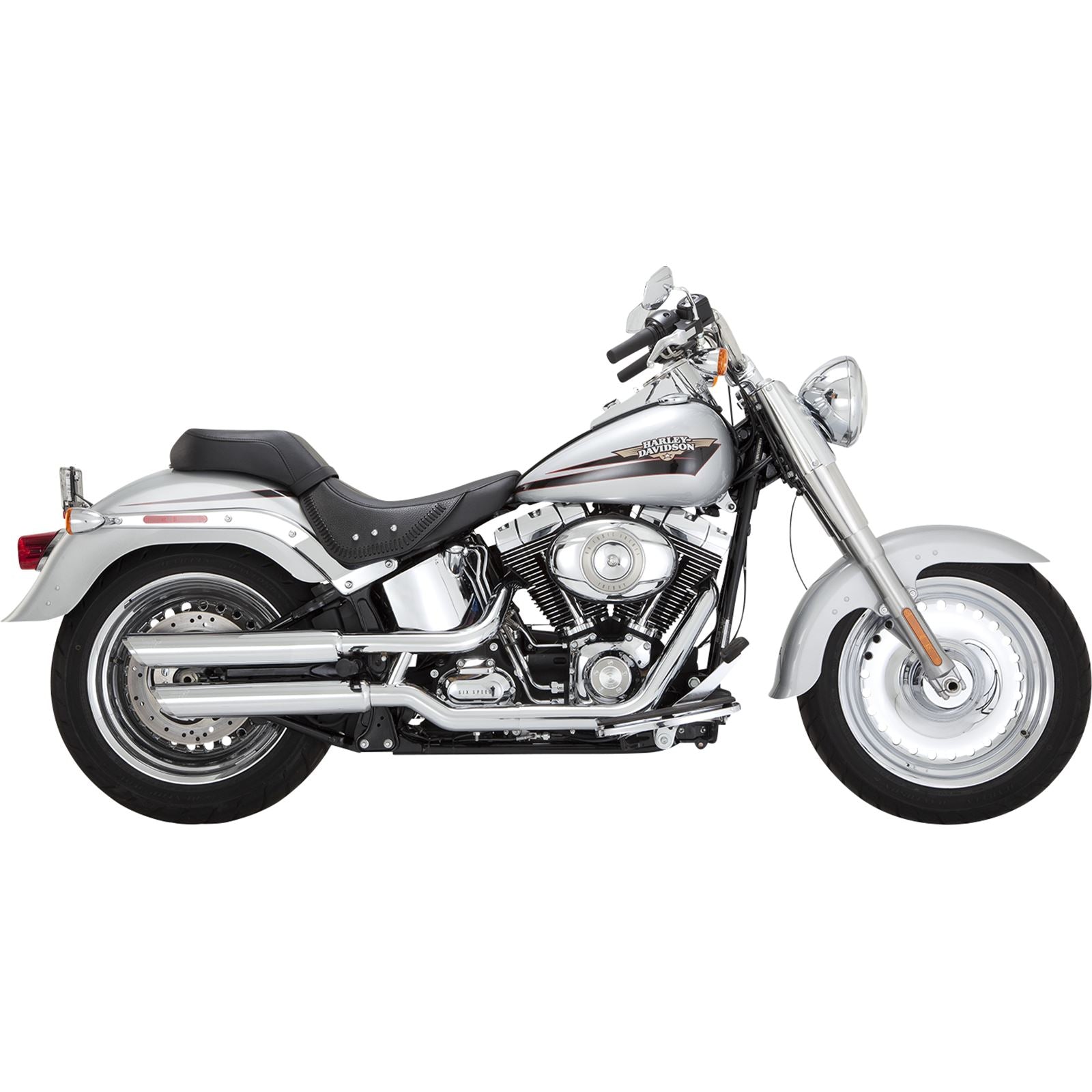 Vance And Hines 3" Twin Slash Muffler - Chrome for 2010-2017 Softail Fat Boy EFI FLSTFI 16343_1104961