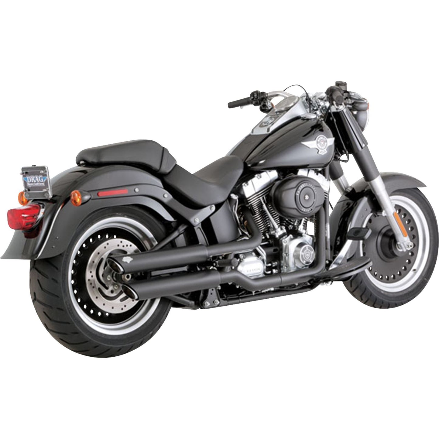 Vance And Hines 3" Twin Slash Slip-On Mufflers - Black for Harley-Davidson 46343_1104968