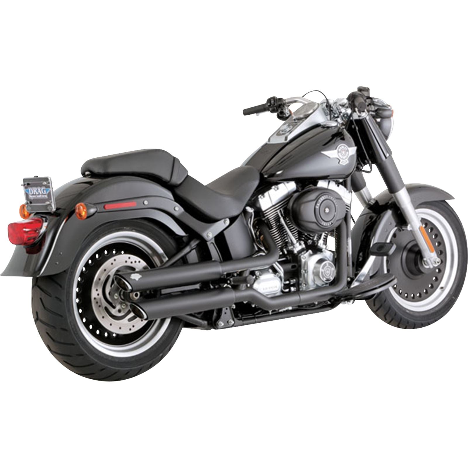 Vance And Hines 3" Twin Slash Slip-On Mufflers - Black for Harley-Davidson 46343_1104968