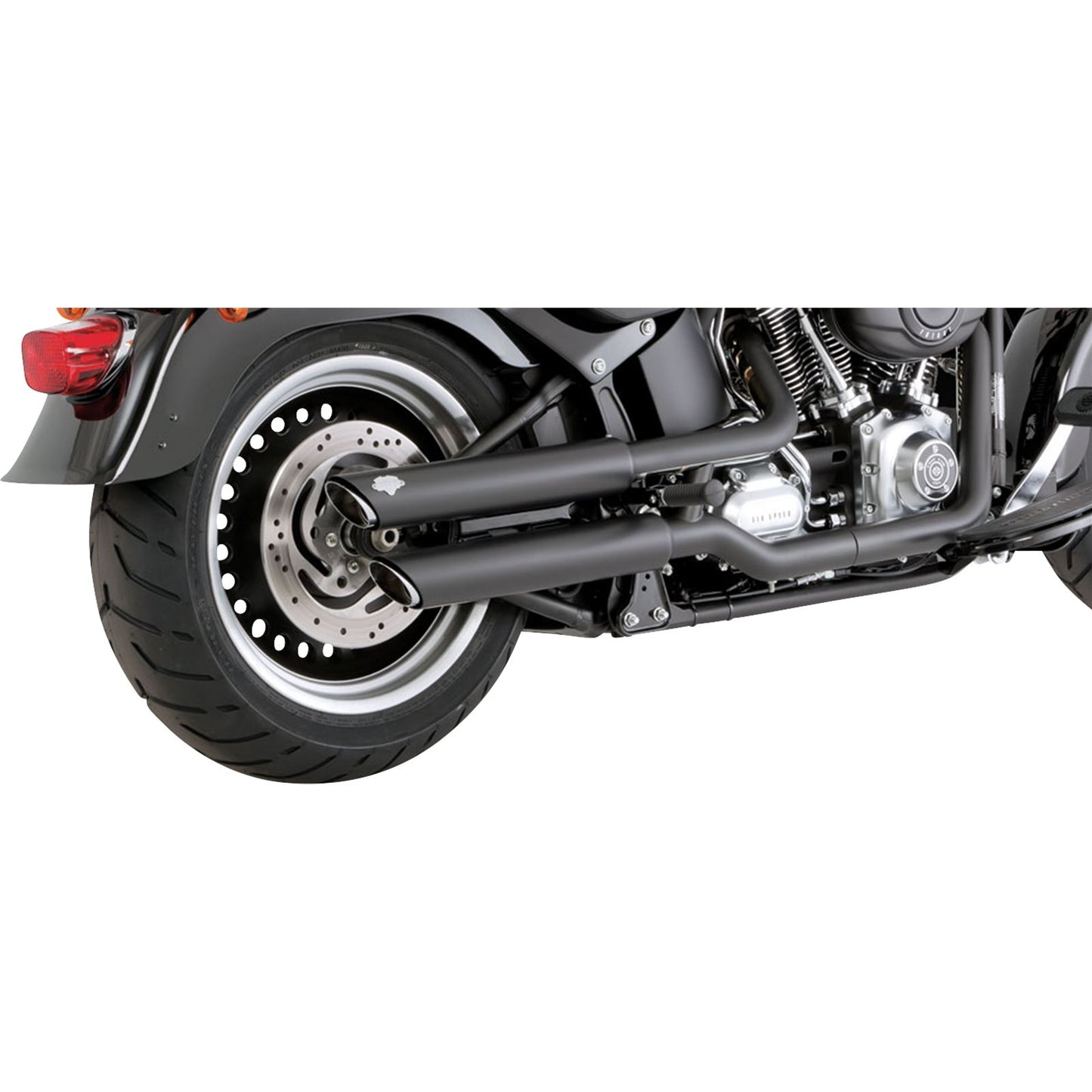 Vance And Hines 3" Twin Slash Slip-On Mufflers - Black for Harley-Davidson 46343_1104969