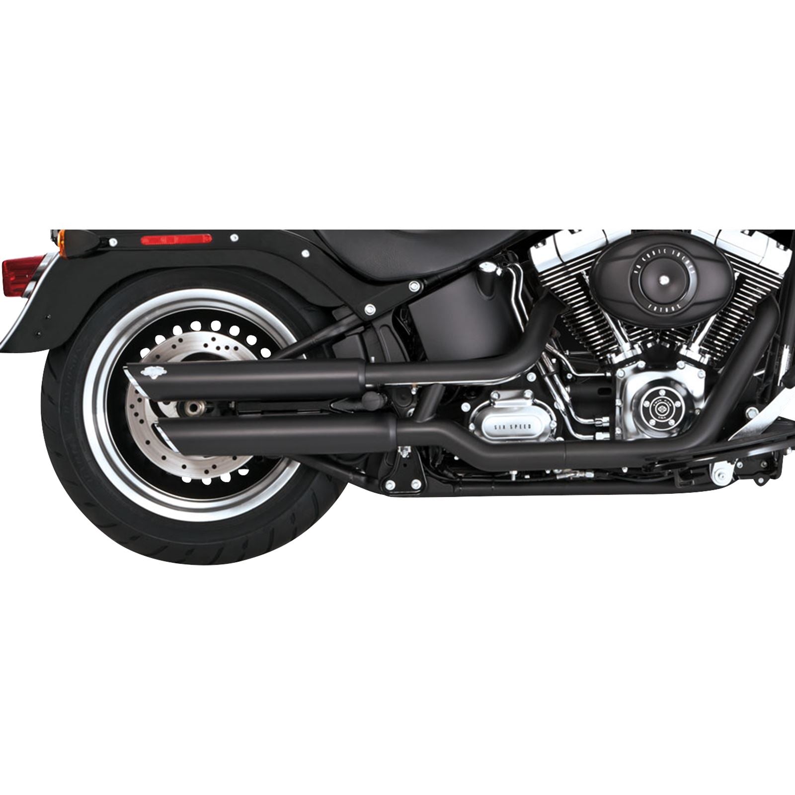 Vance And Hines 3" Twin Slash Slip-On Mufflers - Black for Harley-Davidson 46343_1104970