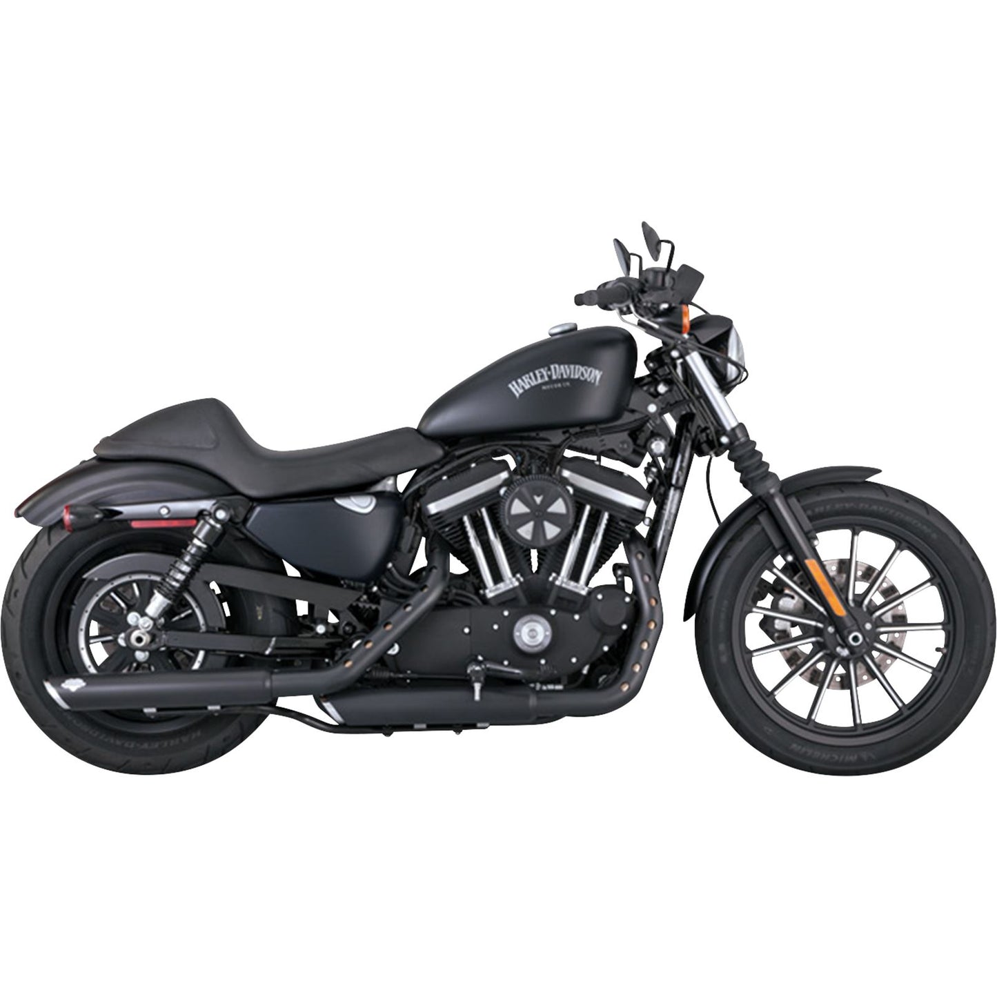 Vance And Hines 3" Twin Slash Slip-On Mufflers - Black for Harley-Davidson 46361_1104972