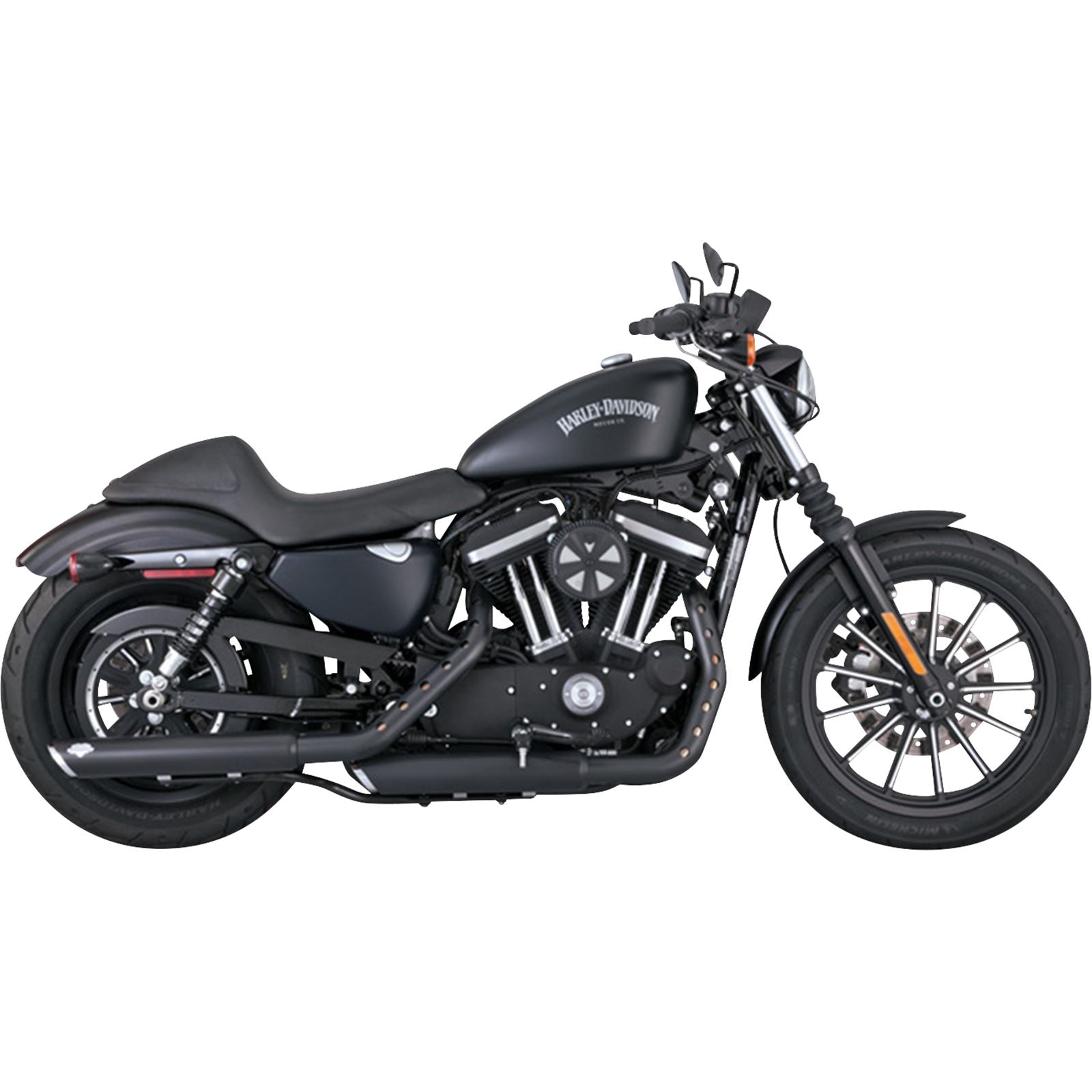 Vance And Hines 3" Twin Slash Slip-On Mufflers - Black for Harley-Davidson 46361_1104972
