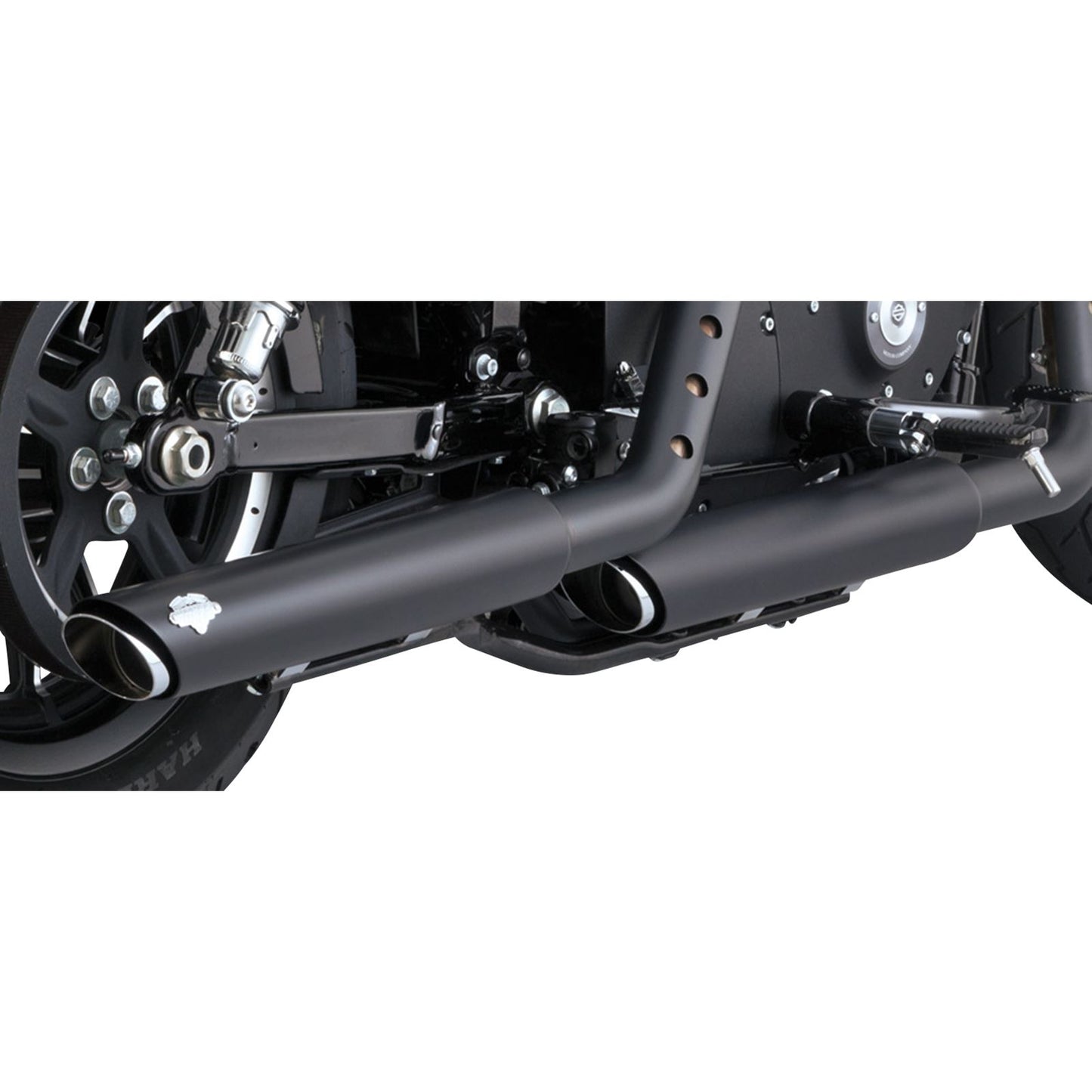 Vance And Hines 3" Twin Slash Slip-On Mufflers - Black for Harley-Davidson 46361_1104951
