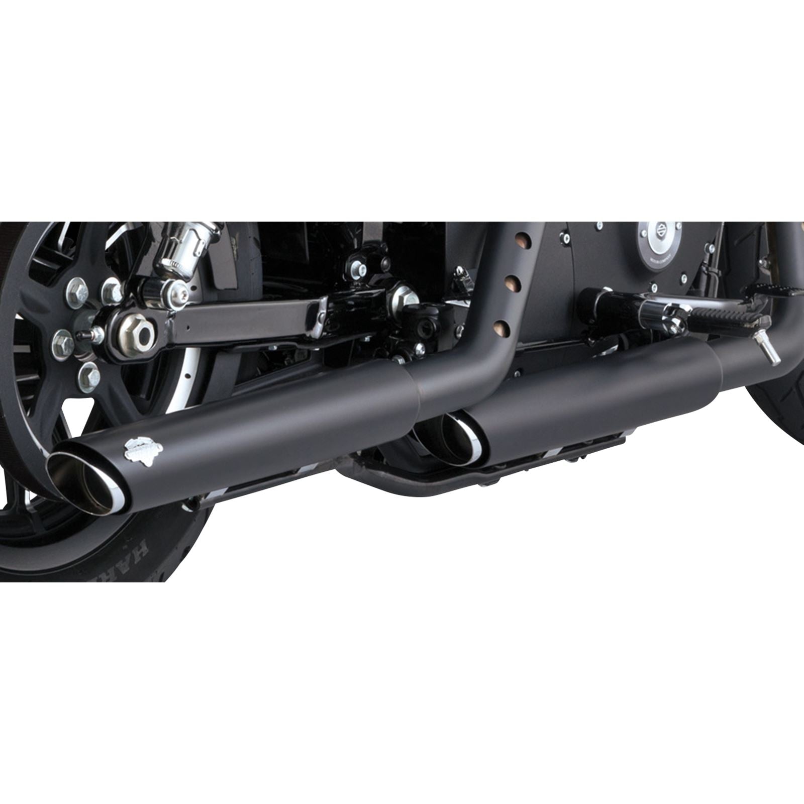 Vance And Hines 3" Twin Slash Slip-On Mufflers - Black for Harley-Davidson 46361_1104951