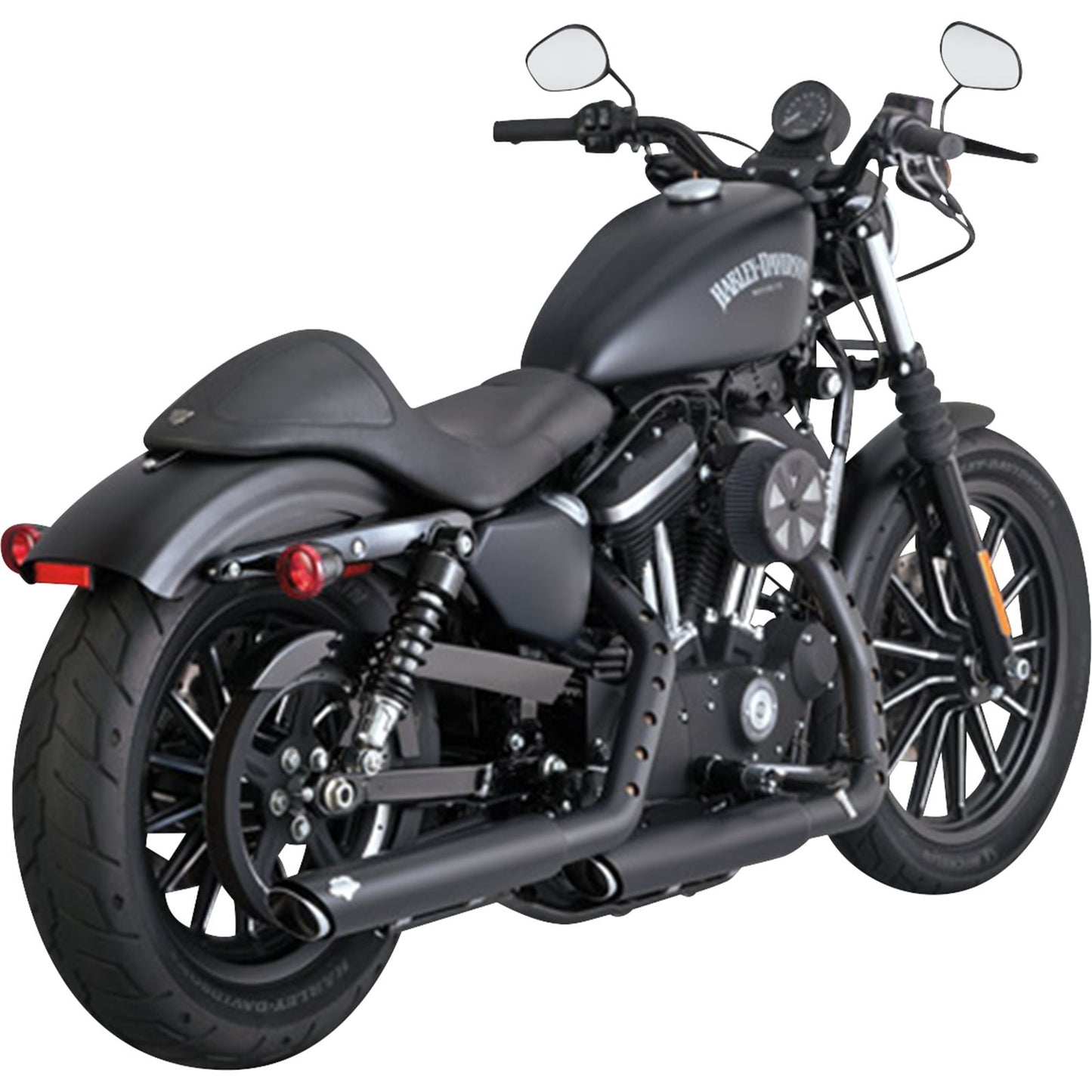 Vance And Hines 3" Twin Slash Slip-On Mufflers - Black for Harley-Davidson 46361_1104950