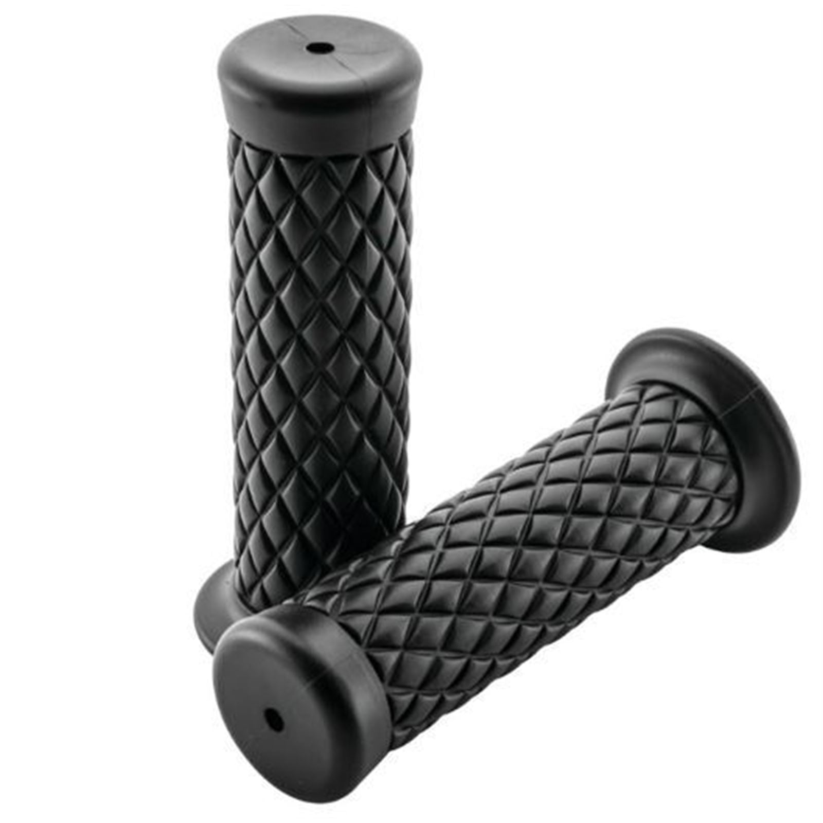 Biker's Choice Ol' Skool Grips Quilted 1" - Black WLG-223-25/28-BK_946474