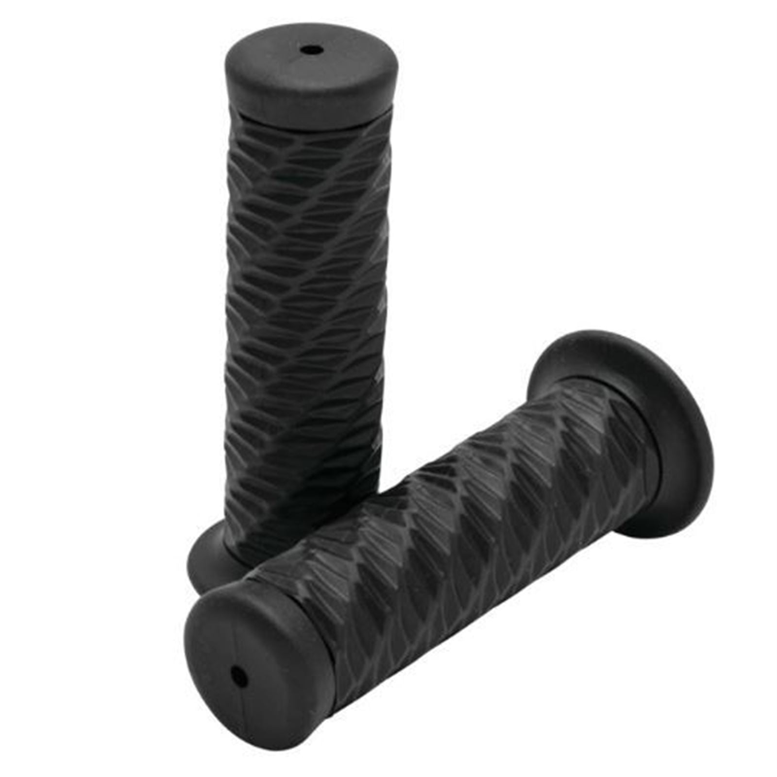 Biker's Choice Ol' Skool Grips Spiral 1" - Black WLG-233-25/28-BK_946476