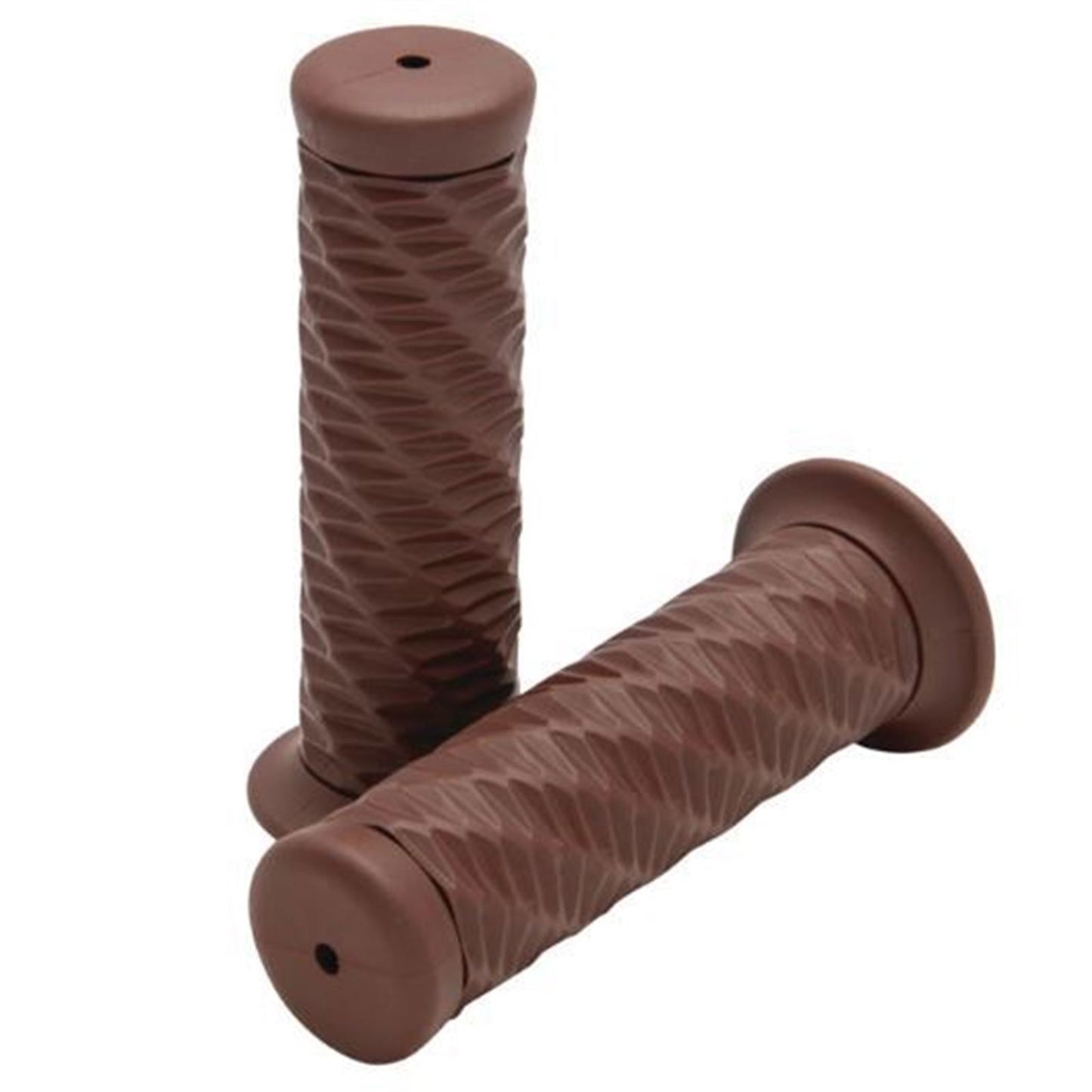 Biker's Choice Ol' Skool Grips Spiral 1" - Brown WLG-233-25/28-BR_946477
