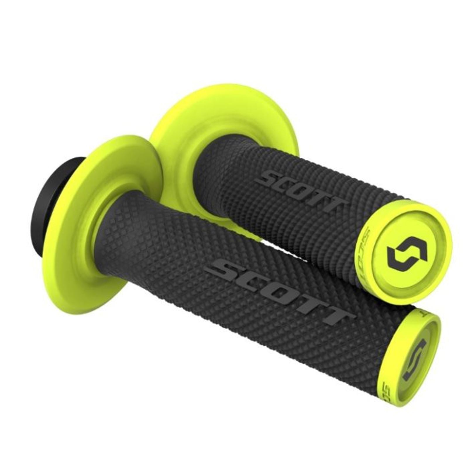 Scott SX II Lock-On Grips + Cam Set - Black/Yellow - One Size 292452-1040222_1103744