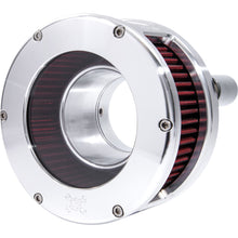 Feuling Air Cleaner - BA Series - Raw - Clear Cover - Red - M8 5432_1105911