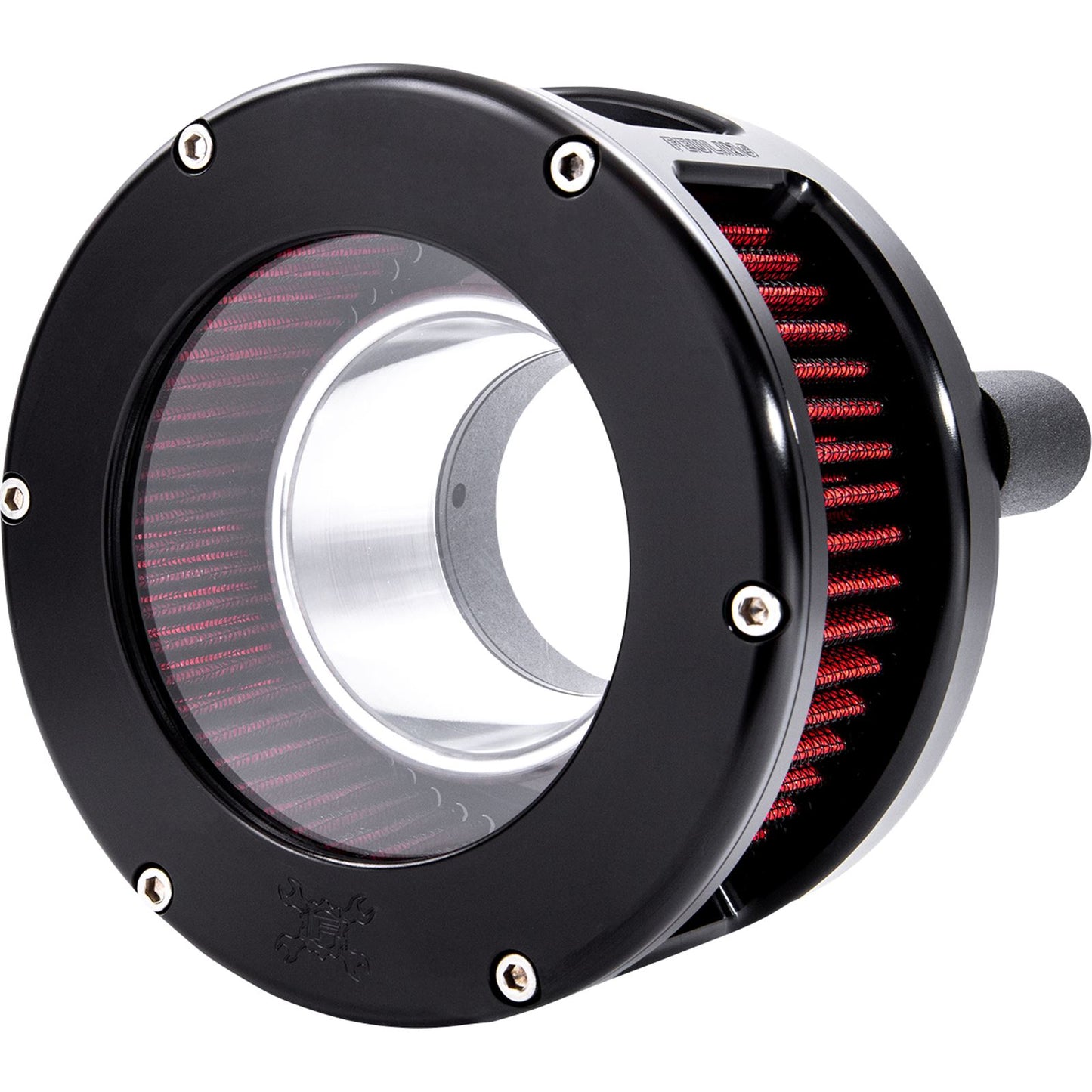 Feuling Air Cleaner - BA Series - Black - Clear Cover - Red - M8 5434_1105913