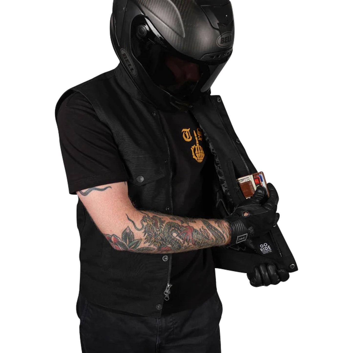 Thrashin Supply Company Nightrider v2 Riding Vest - Black - Medium [MPN: TMJ-12-09]_1105194