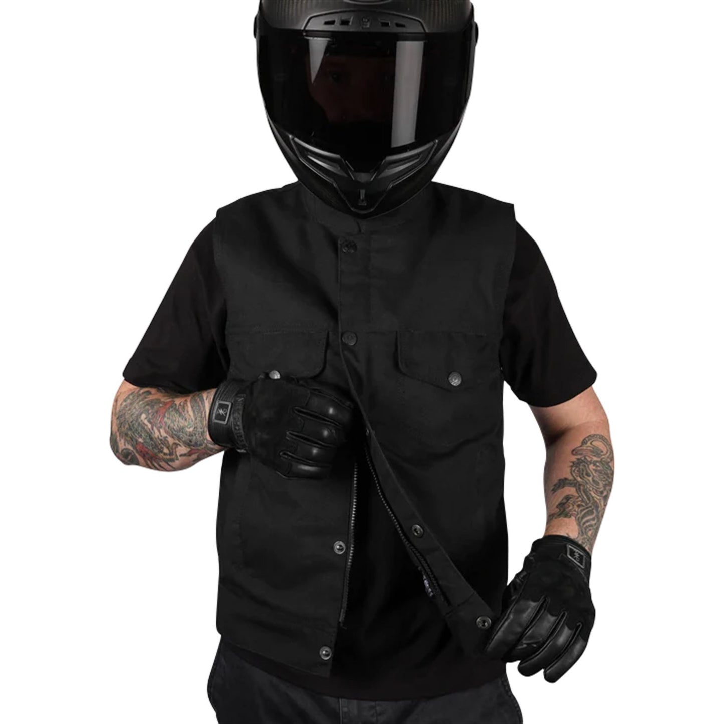 Thrashin Supply Company Nightrider v2 Riding Vest - Black - Medium [MPN: TMJ-12-09]_1105195
