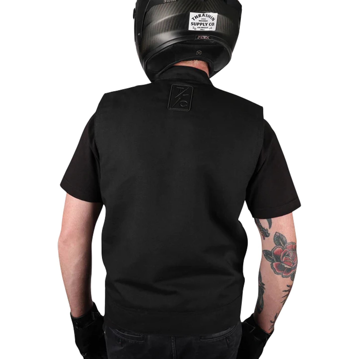 Thrashin Supply Company Nightrider v2 Riding Vest - Black - Medium [MPN: TMJ-12-09]_1105198