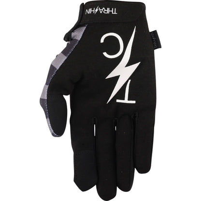 Thrashin Supply Company Stars & Bolts Stealth Gloves - Black/Gray - Medium [MPN: SV1-13-09]_1104122
