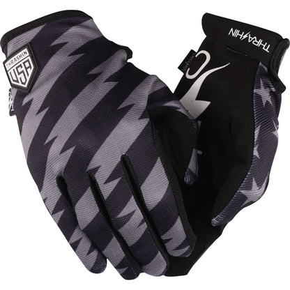 Thrashin Supply Company Stars & Bolts Stealth Gloves - Black/Gray - XL [MPN: SV1-13-11]_1104128