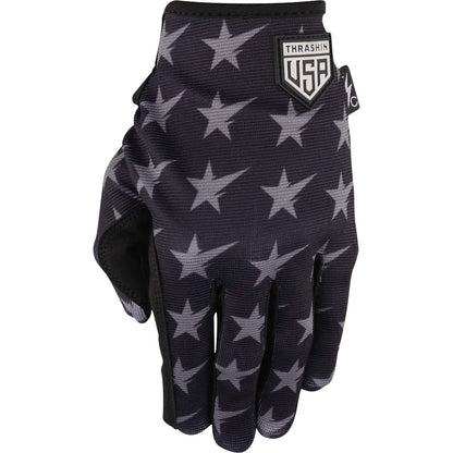 Thrashin Supply Company Stars & Bolts Stealth Gloves - Black/Gray - XL [MPN: SV1-13-11]_1104129