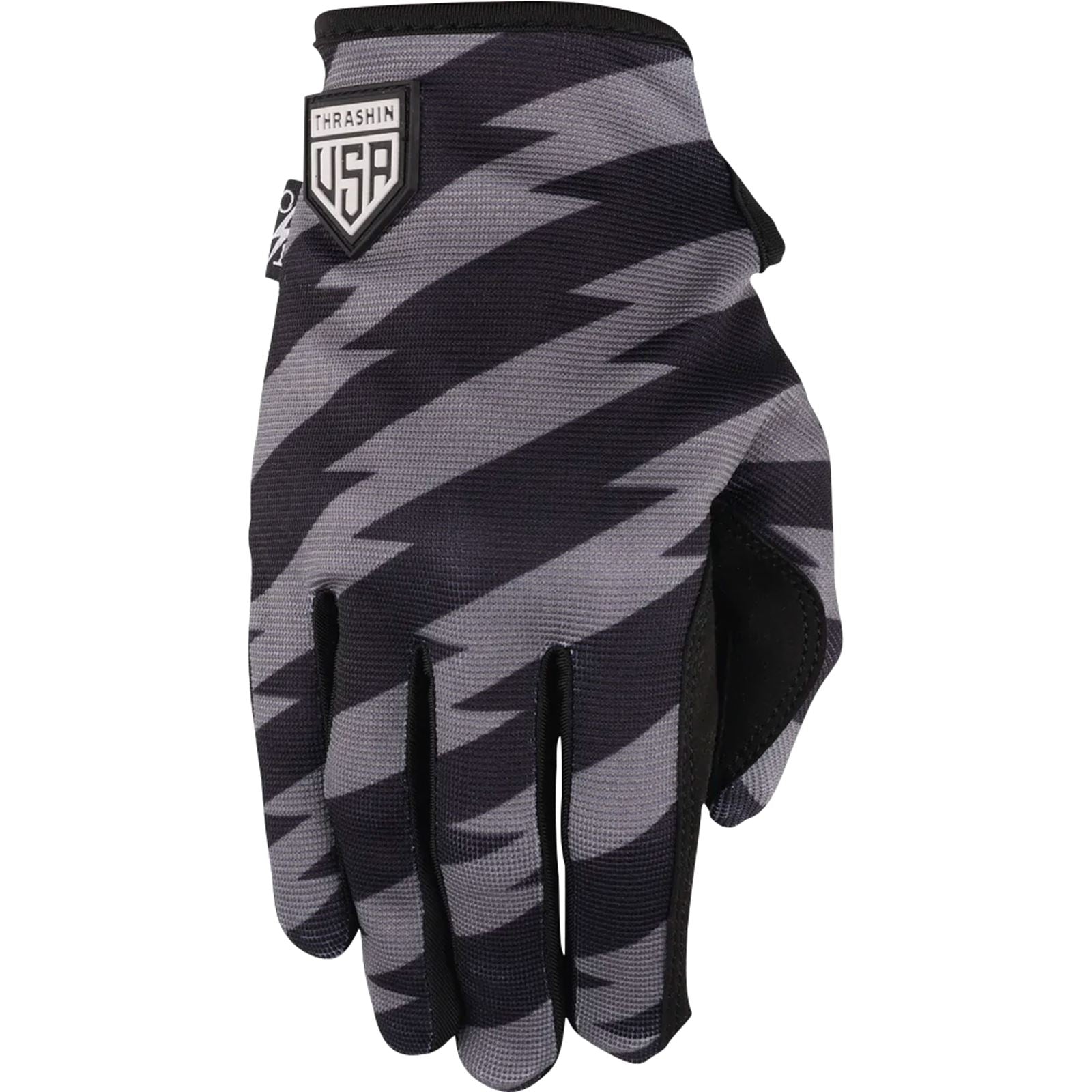 Thrashin Supply Company Stars & Bolts Stealth Gloves - Black/Gray - XL [MPN: SV1-13-11]_1104132
