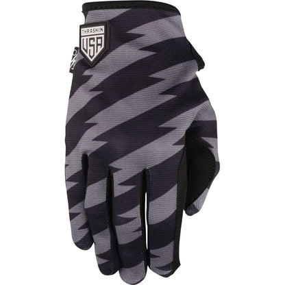 Thrashin Supply Company Stars & Bolts Stealth Gloves - Black/Gray - 2XL [MPN: SV1-13-12]_1104135