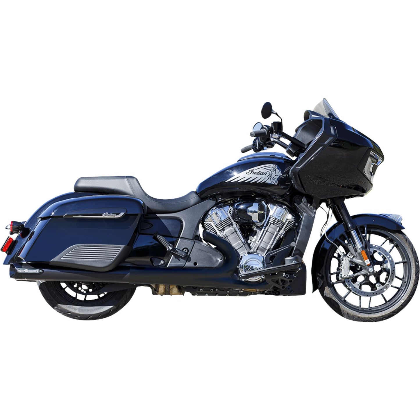 S&S Cycle Broadhead Slip-On Mufflers with Slash-Cut End Caps - Black 550-1075_1138971