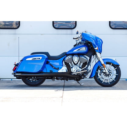 S&S Cycle Broadhead Slip-On Mufflers with Slash-Cut End Caps - Black 550-1075_1138963