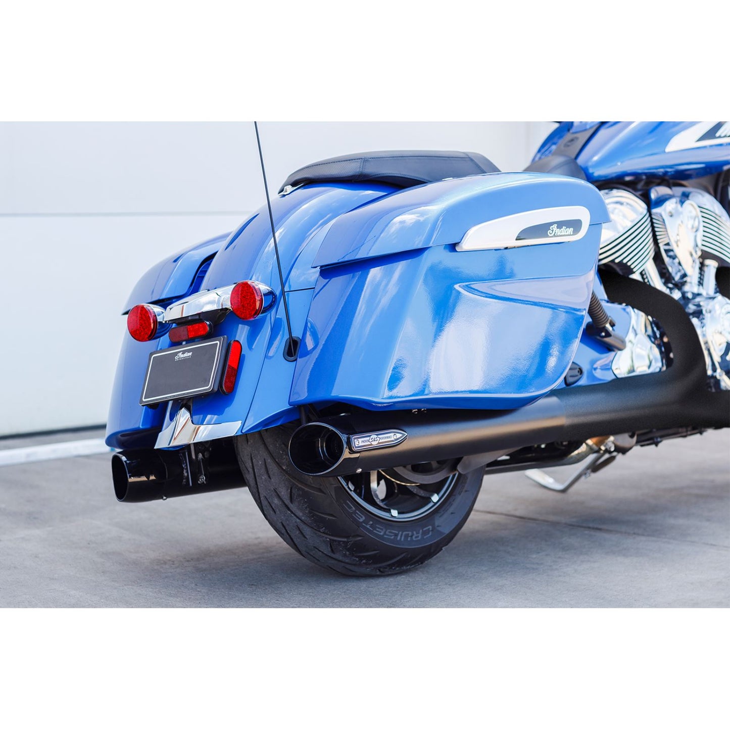 S&S Cycle Broadhead Slip-On Mufflers with Slash-Cut End Caps - Black 550-1075_1138946