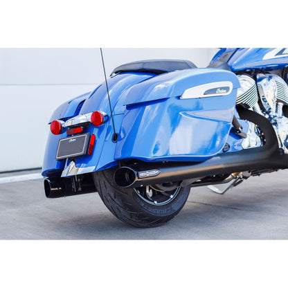 S&S Cycle Broadhead Slip-On Mufflers with Slash-Cut End Caps - Black 550-1075_1138946