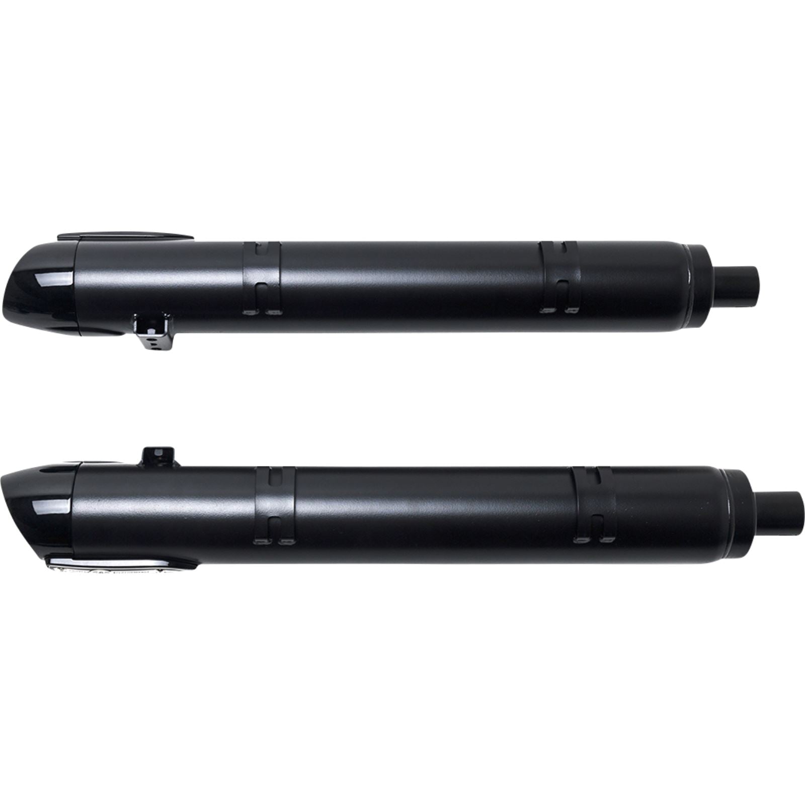 S&S Cycle Broadhead Slip-On Mufflers with Slash-Cut End Caps - Black 550-1075_1138972