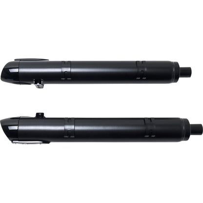 S&S Cycle Broadhead Slip-On Mufflers with Slash-Cut End Caps - Black 550-1075_1138972