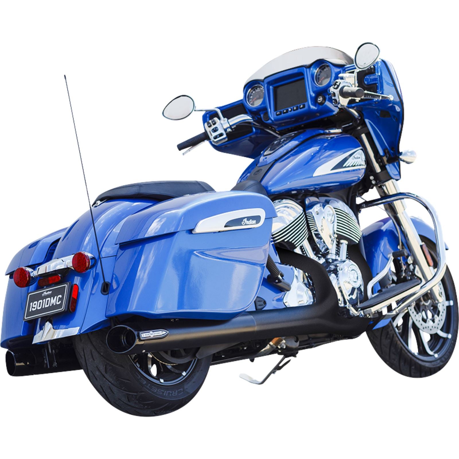 S&S Cycle Broadhead Slip-On Mufflers with Slash-Cut End Caps - Black 550-1075_1138977