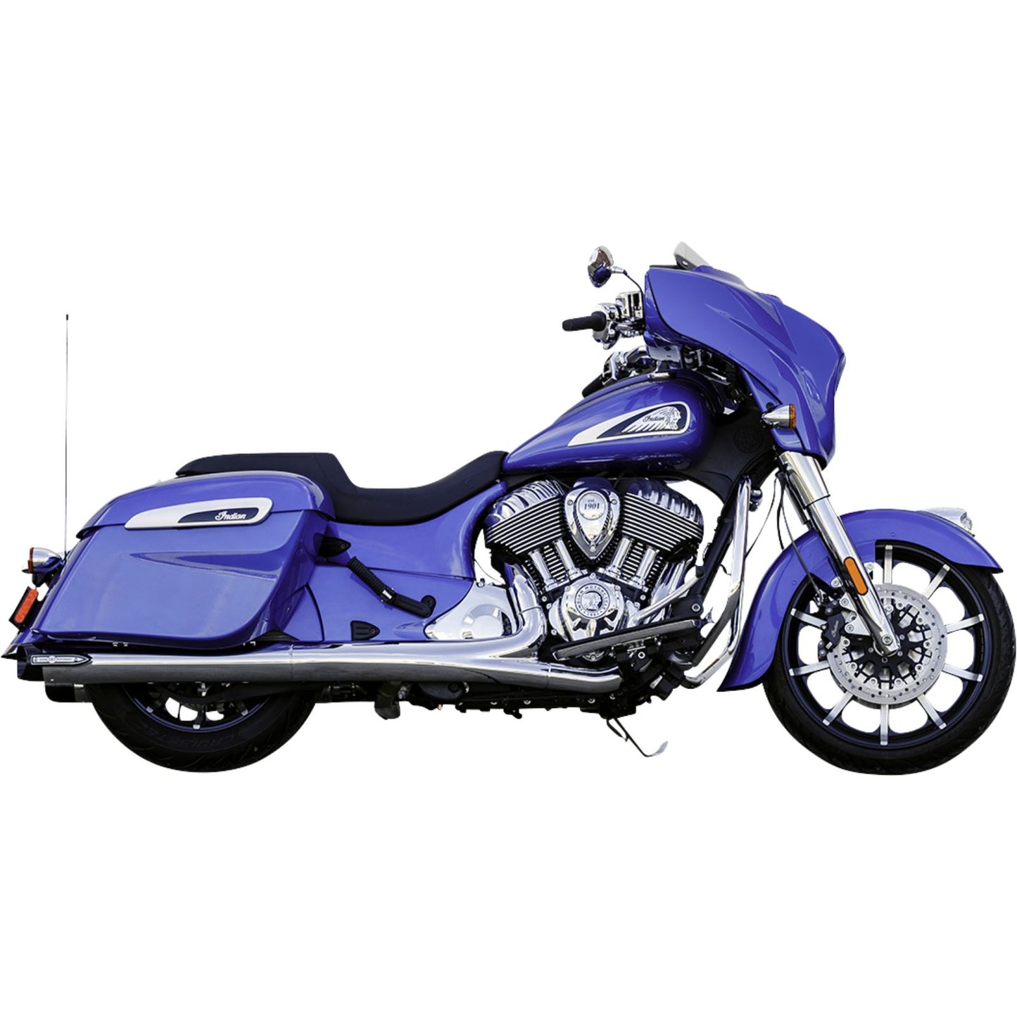 S&S Cycle Broadhead Slip-On Mufflers - with Slash-Cut End Caps - Chrome 550-1076_1138948