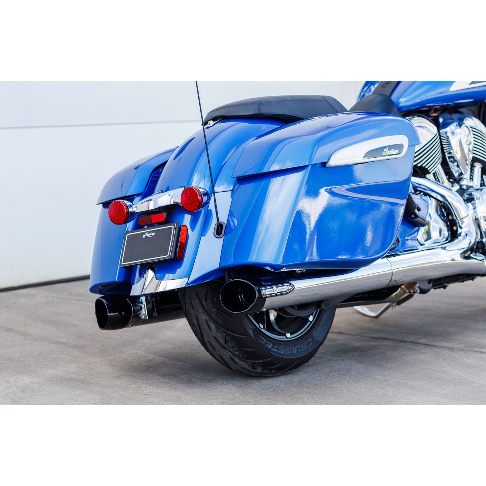 S&S Cycle Broadhead Slip-On Mufflers - with Slash-Cut End Caps - Chrome 550-1076_1138958