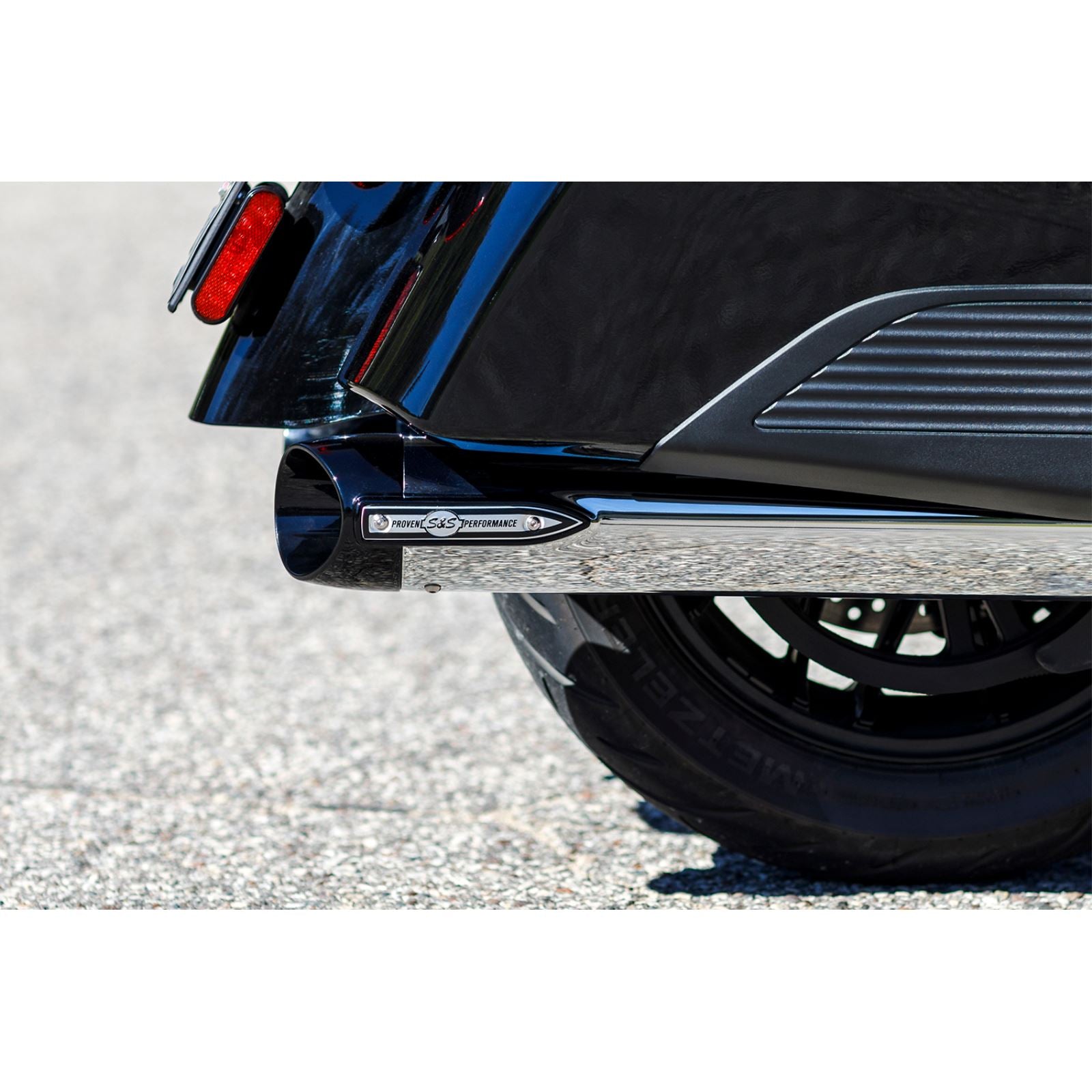 S&S Cycle Broadhead Slip-On Mufflers - with Slash-Cut End Caps - Chrome 550-1076_1138943