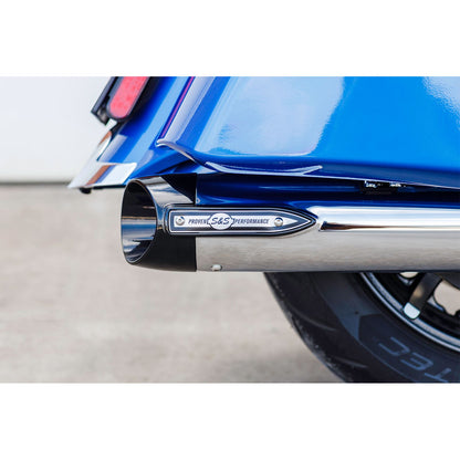 S&S Cycle Broadhead Slip-On Mufflers - with Slash-Cut End Caps - Chrome 550-1076_1138901