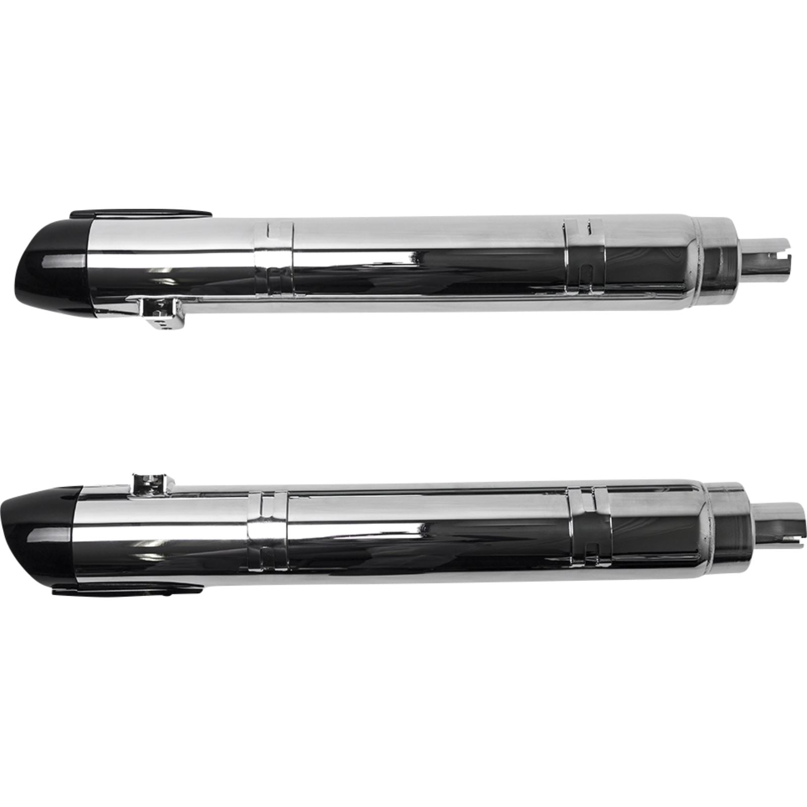 S&S Cycle Broadhead Slip-On Mufflers - with Slash-Cut End Caps - Chrome 550-1076_1138952