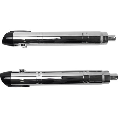 S&S Cycle Broadhead Slip-On Mufflers - with Slash-Cut End Caps - Chrome 550-1076_1138952