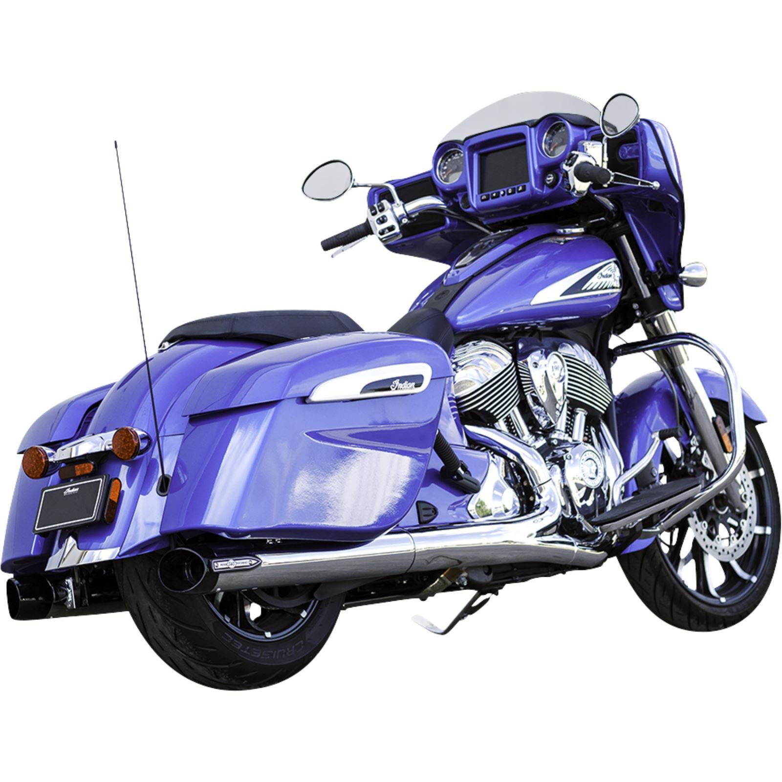 S&S Cycle Broadhead Slip-On Mufflers - with Slash-Cut End Caps - Chrome 550-1076_1138953